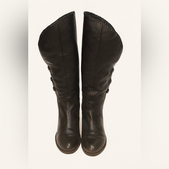 B Makowsky Naomi Black Leather Boot Womens Size 6.5 M US - Picture 4 of 6